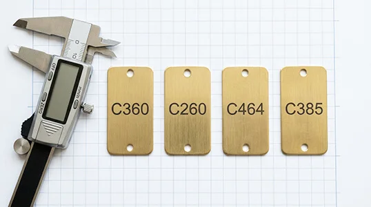 Brass alloy selection overview: C360, C260, C464 naval brass, C385