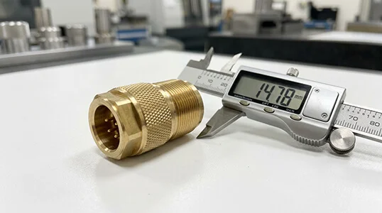 Precision machined brass electrical connector body