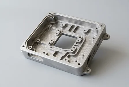 CNC machined magnesium electronics housing with pocketed interior