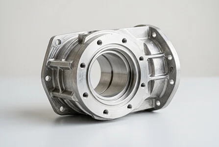CNC machined magnesium robotics component with precise bores