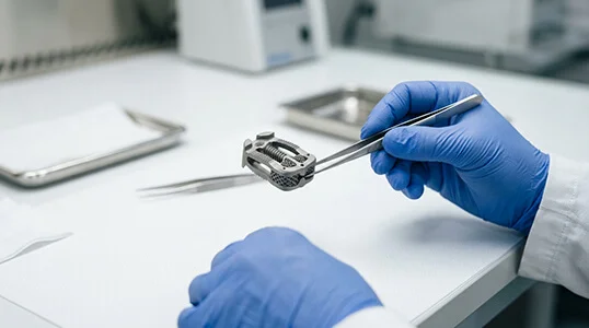 Medical titanium component machined from Grade 23 ELI
