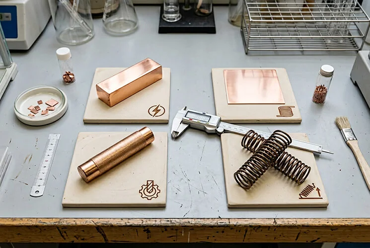Copper alloy selection overview: C101 OFHC, C110 ETP, C145 tellurium copper, C172 beryllium copper
