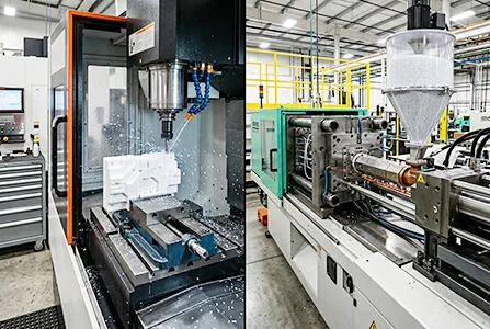 Plastic CNC machining vs injection molding manufacturing comparison