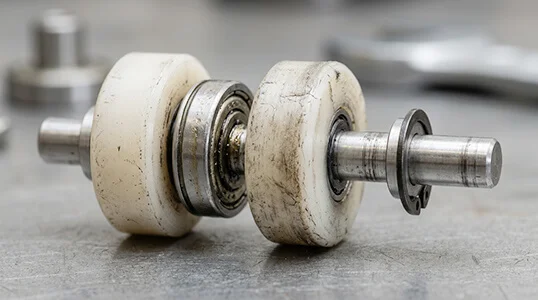 Nylon rollers and bushings for motion systems