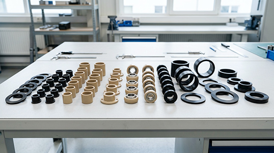 PEEK wear parts: bearings, bushings, washers