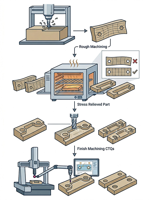PEEK anneal and finish process route infographic