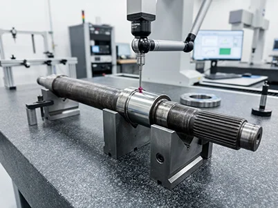 CMM inspection measuring steel CNC machined part