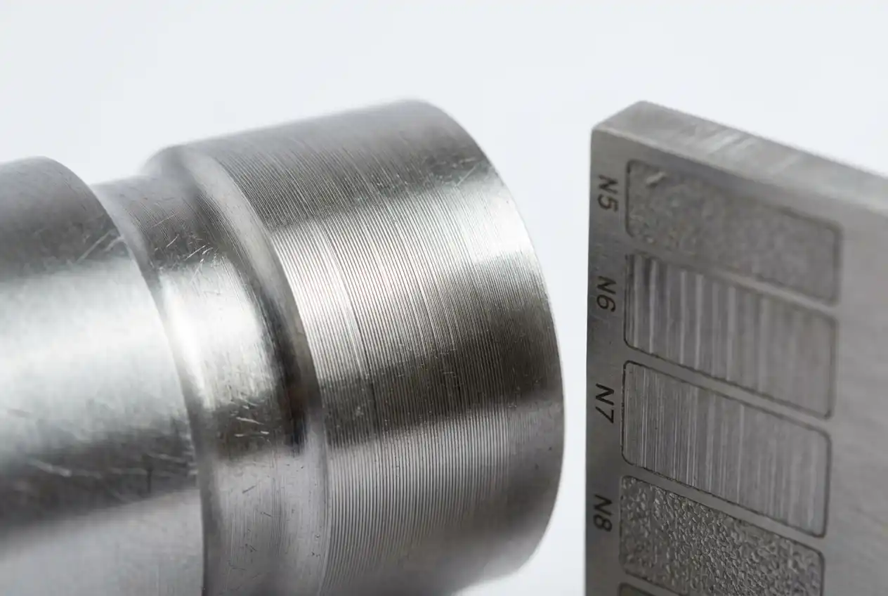 Turned surface finish close-up