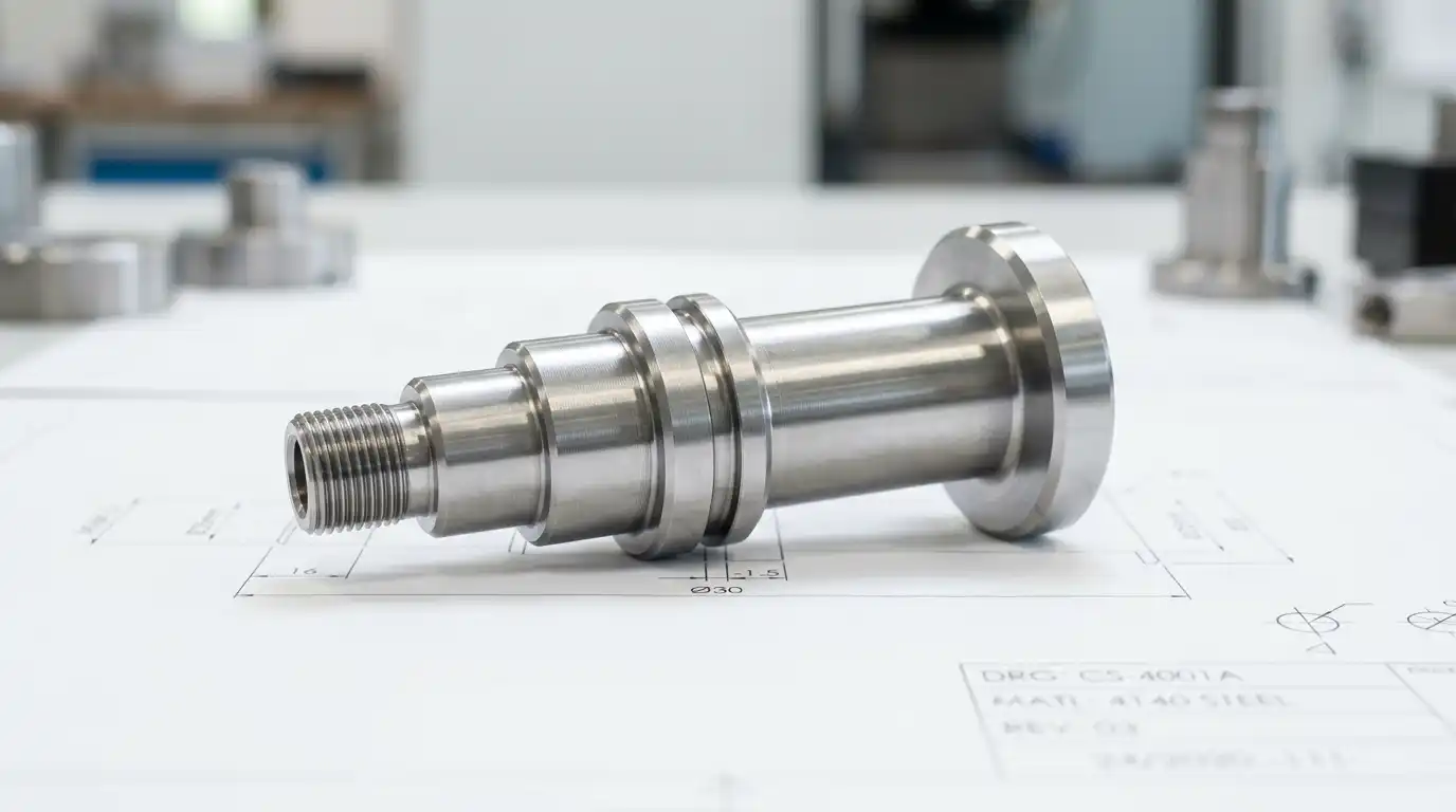 Precision CNC turned shaft hero