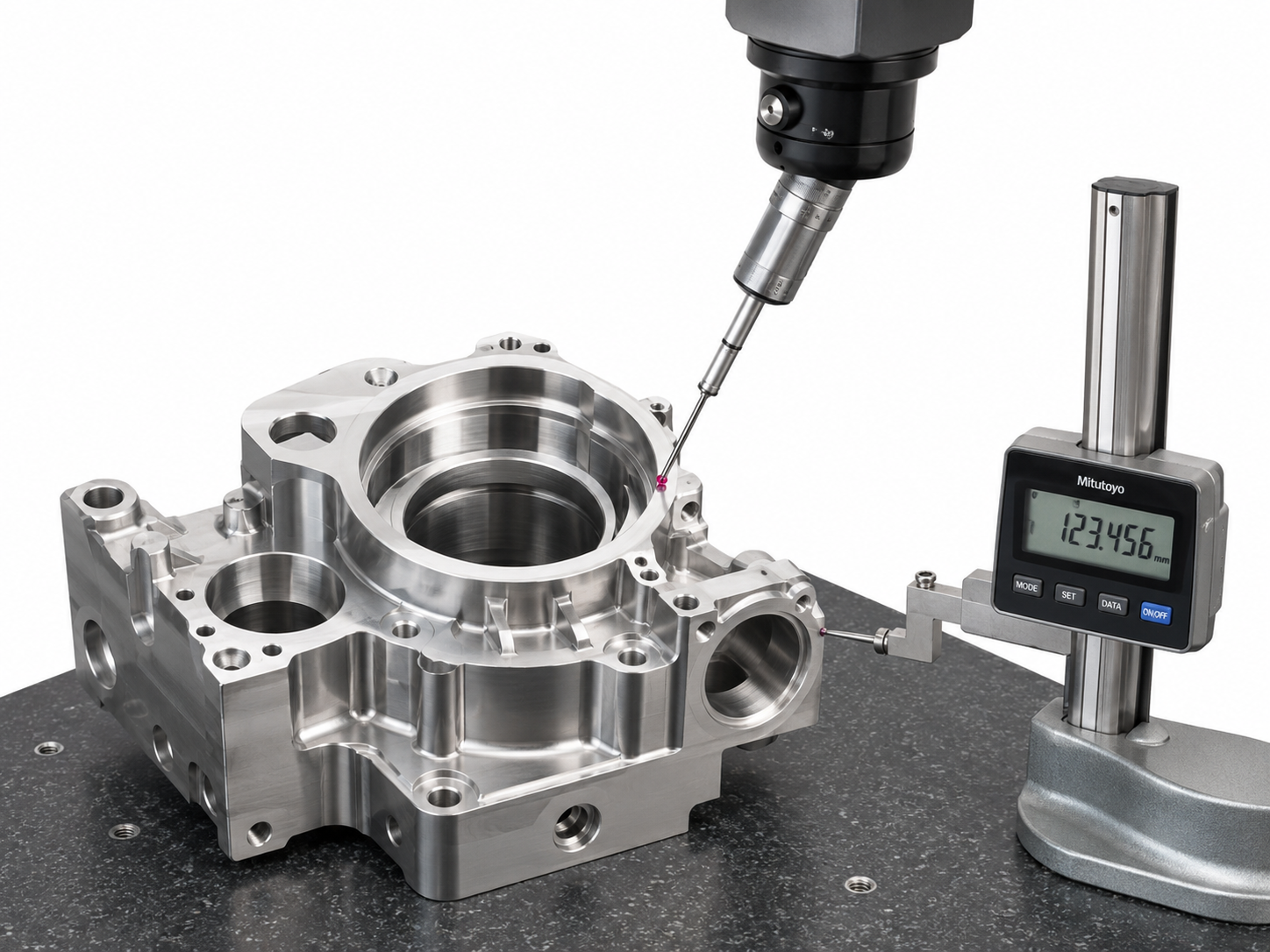 Bright natural-finish CNC-machined aluminum housings, bearing supports, and precision interface components